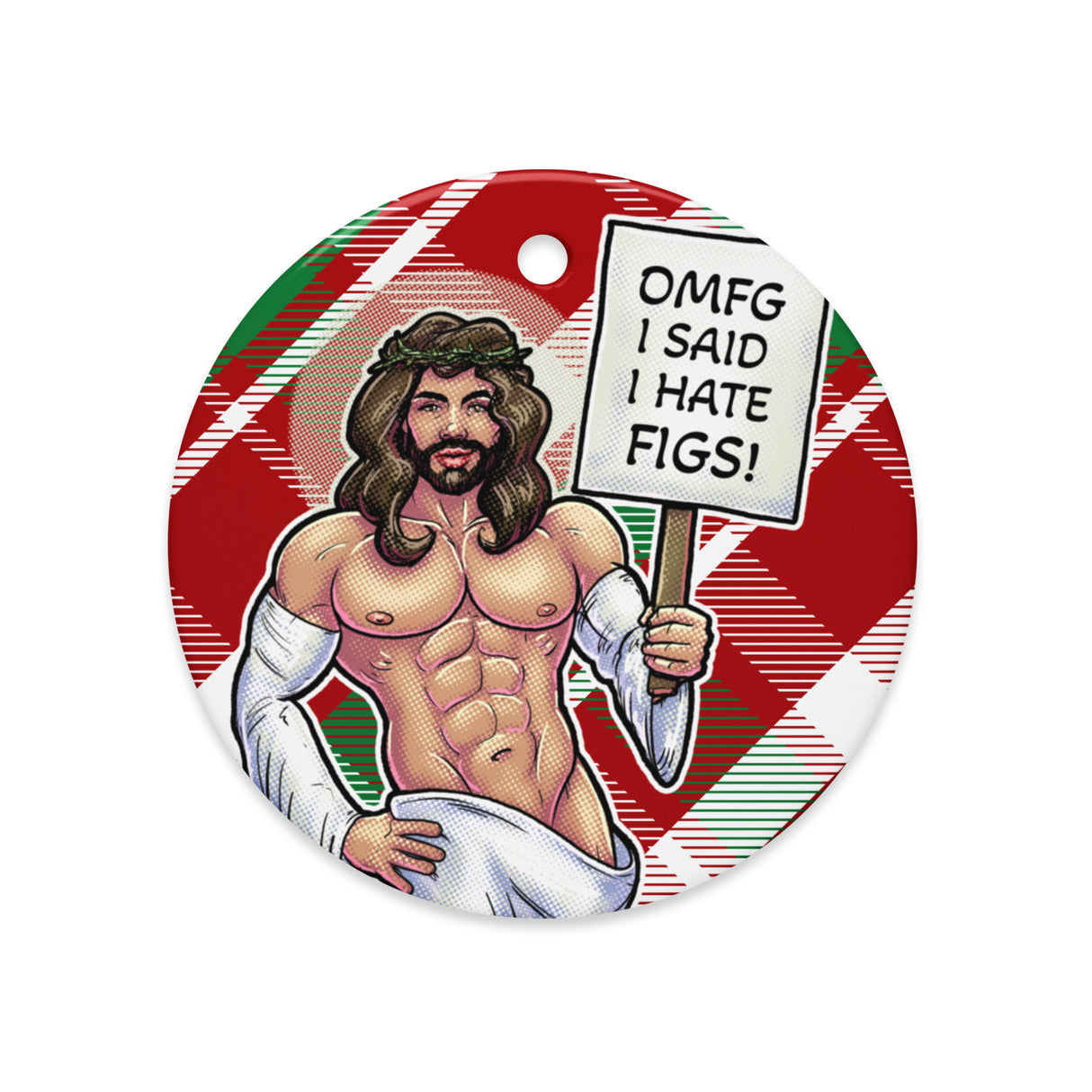 Hates Figs (Ceramic ornament)-Ceramic Ornament-Swish Embassy