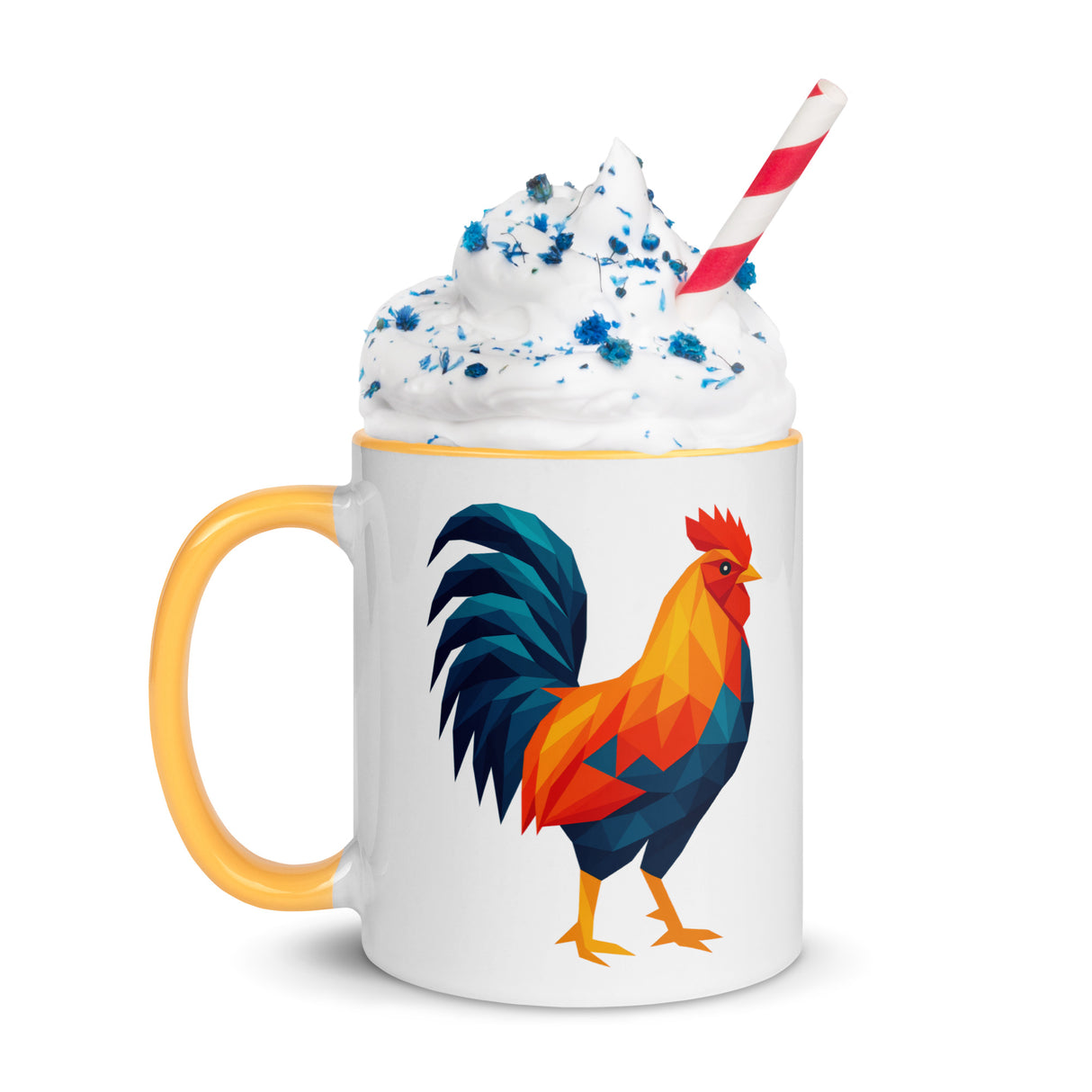 Huge Polygon Rooster (Mug)-Mugs-Swish Embassy