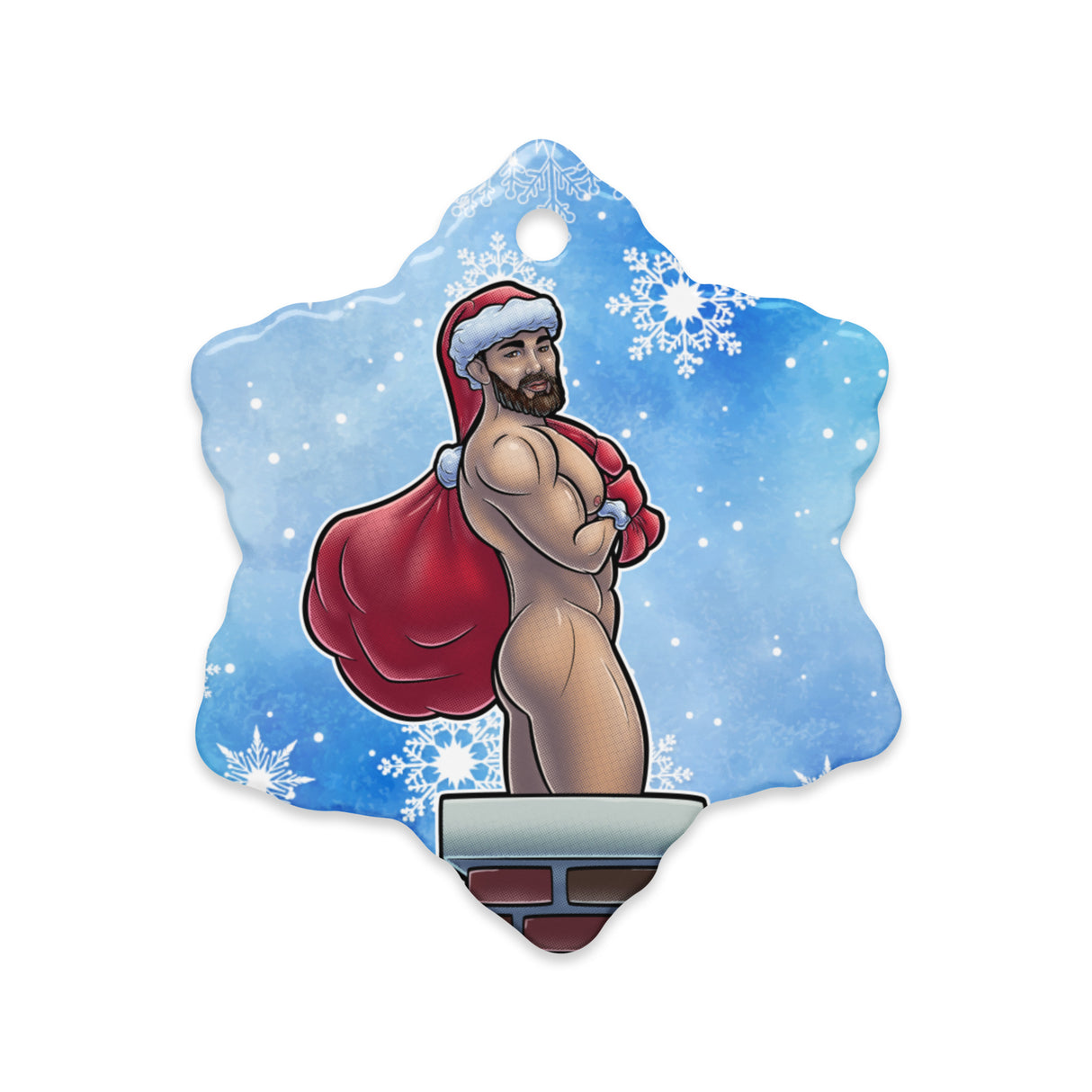 Hurry Down The Chimney (Ceramic ornament)-Ceramic Ornament-Swish Embassy