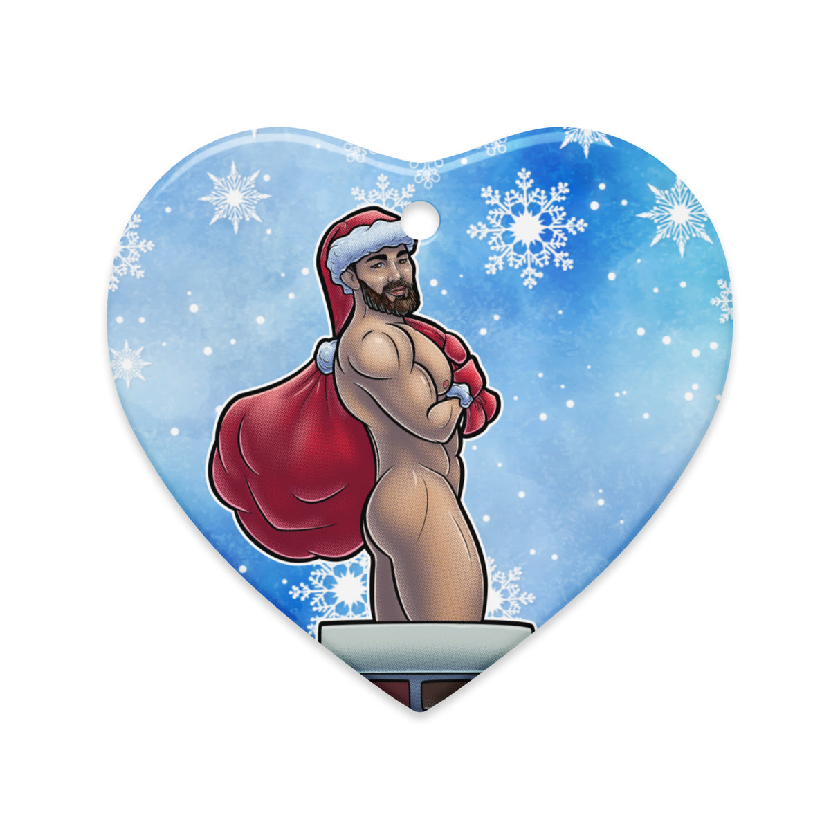 Hurry Down The Chimney (Ceramic ornament)-Ceramic Ornament-Swish Embassy