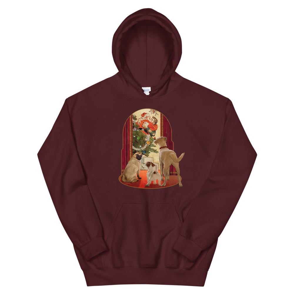 I Saw Daddy Kissing Santa Claus (Hoodie)-Christmas Hoodies-Swish Embassy