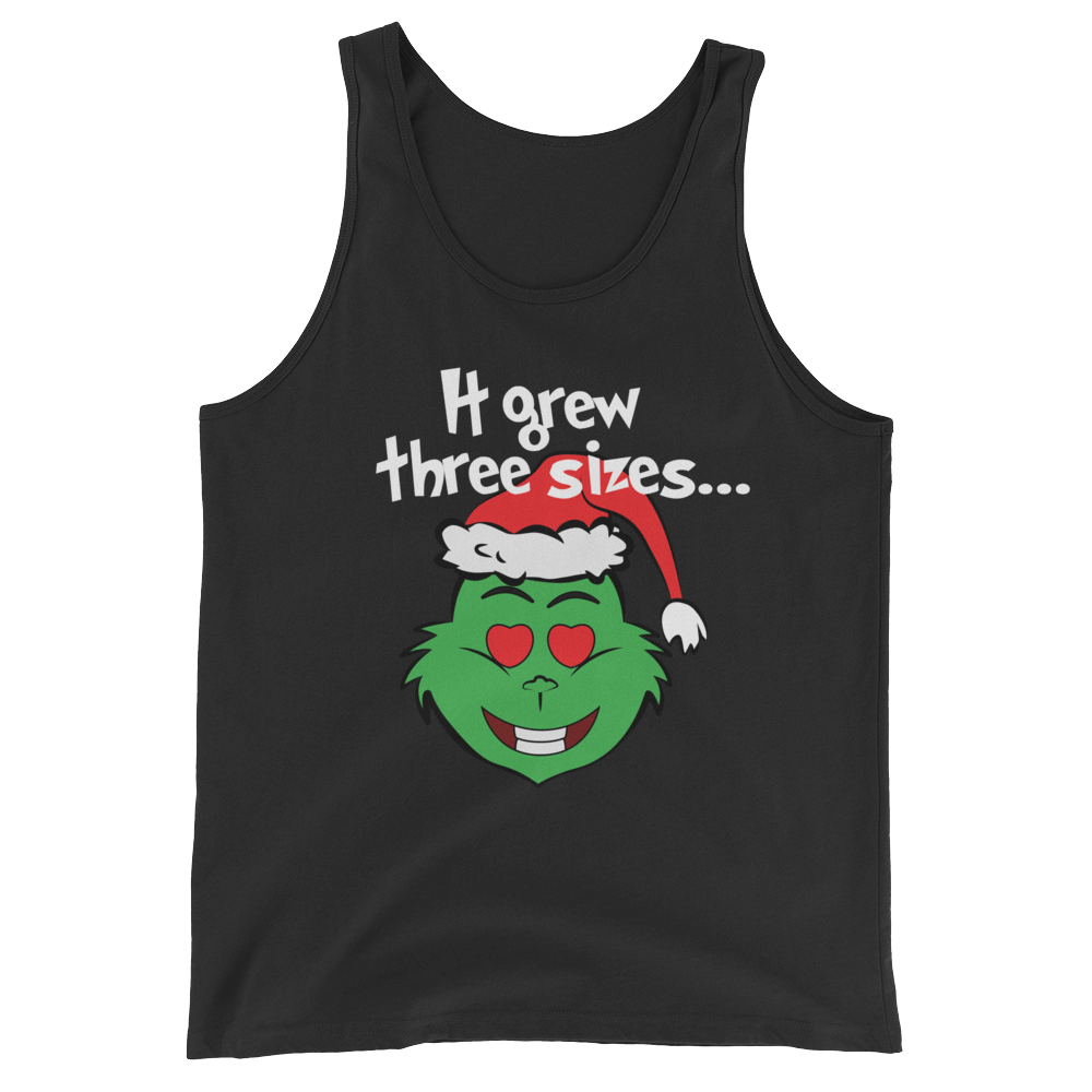 It Grew Three Sizes (Tank Top)-Christmas Tank Tops-Swish Embassy