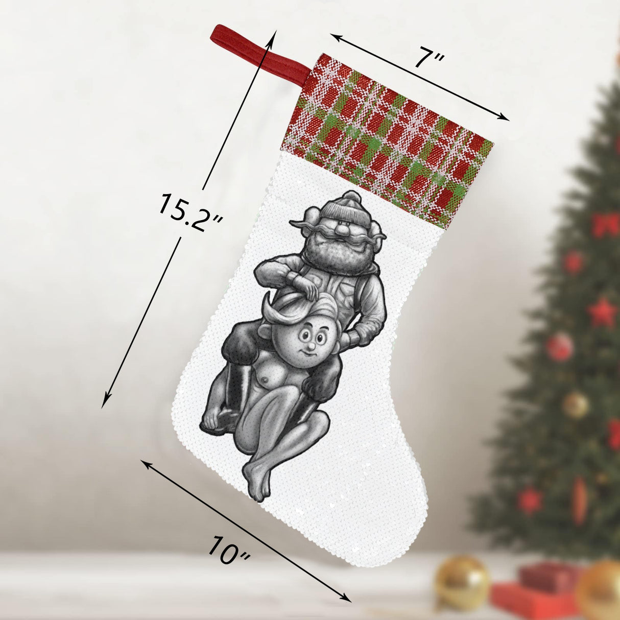 Misfit Toys of Finland (Sequin Christmas Stocking)-Christmas Stockings-Swish Embassy