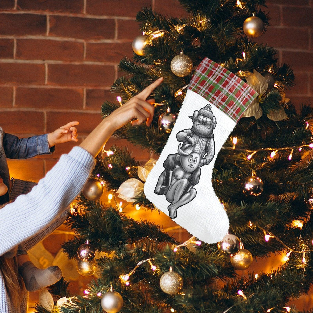 Misfit Toys of Finland (Sequin Christmas Stocking)-Christmas Stockings-Swish Embassy