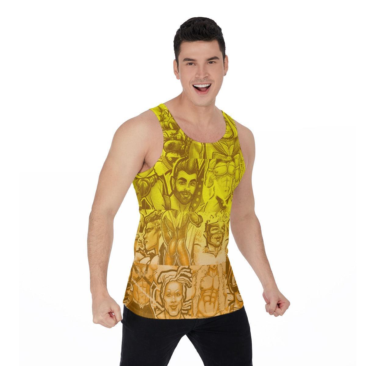 Pop Boys Gold (Allover Tank Top)-Allover Tank Top-Swish Embassy