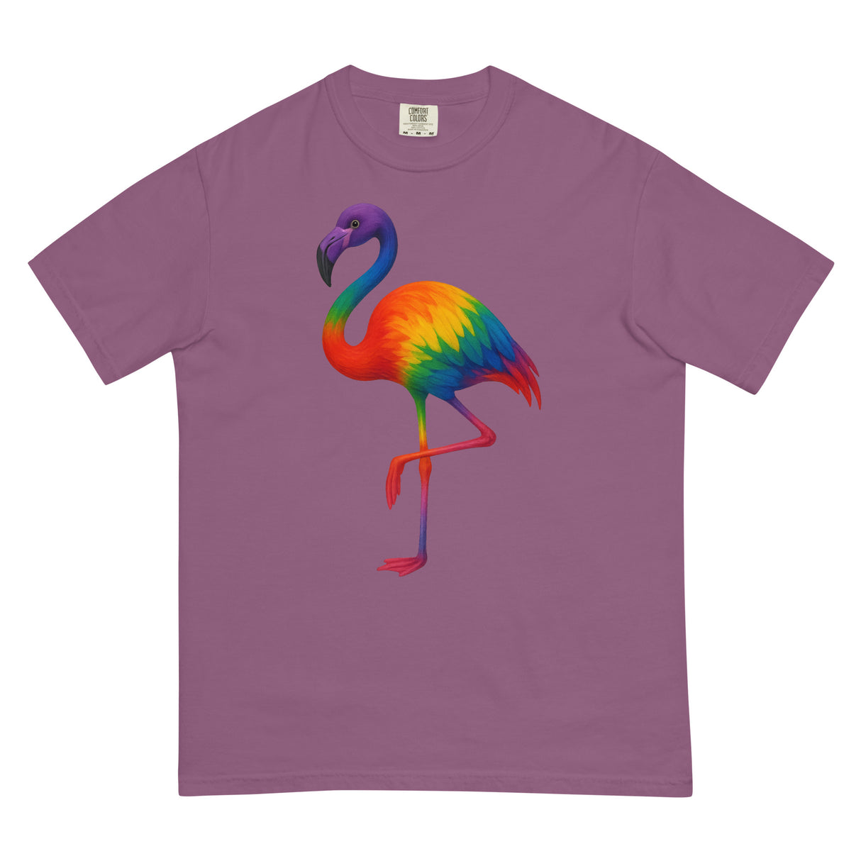Pride Flamingo (Boxy Tee)-Boxy T-Shirt-Swish Embassy