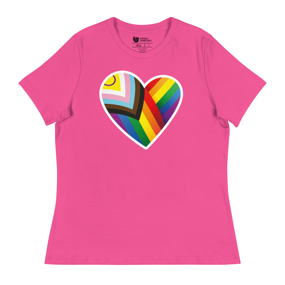 Pride Heart (Women's Relaxed T-Shirt)-Women's T-Shirts-Swish Embassy