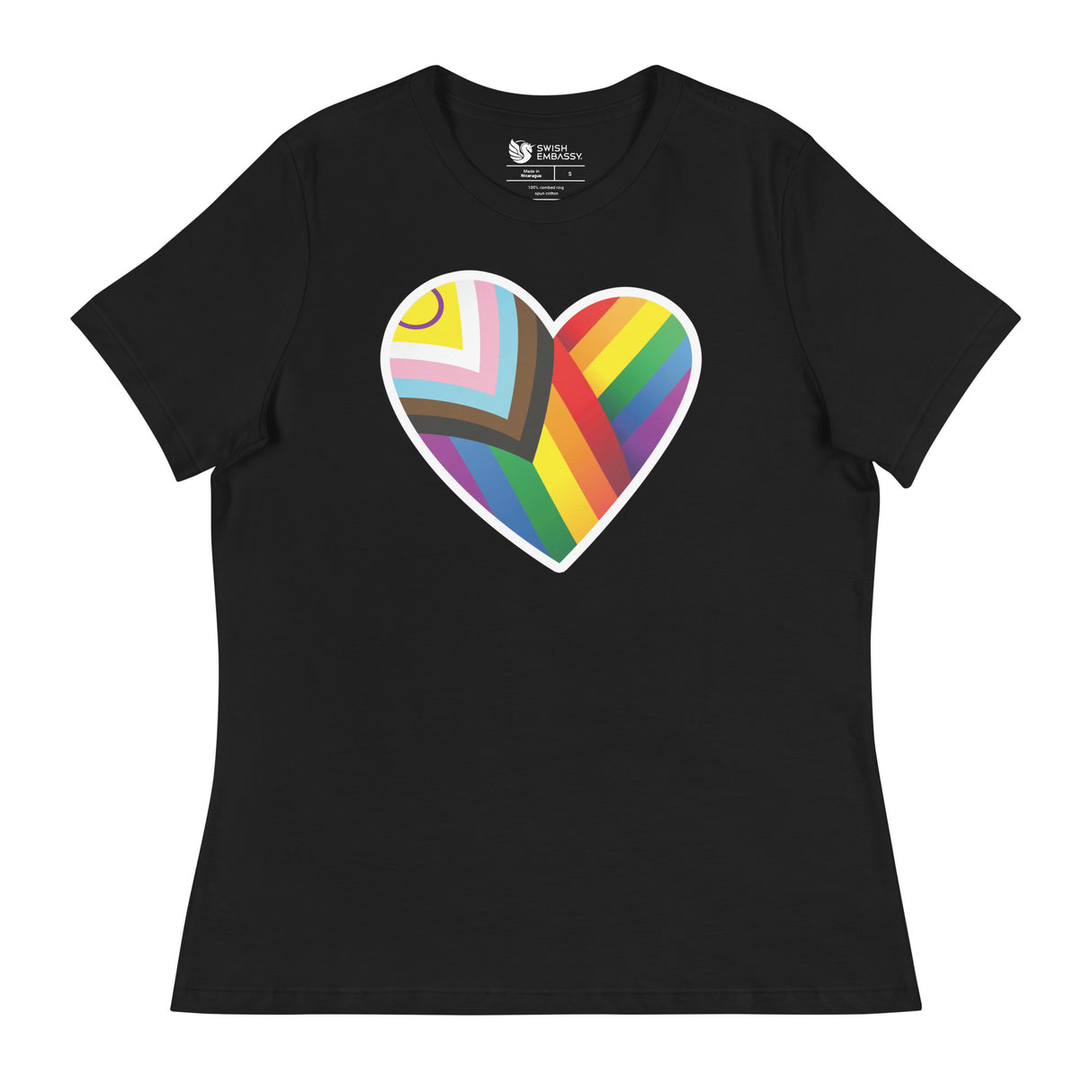 Pride Heart (Women's Relaxed T-Shirt)-Women's T-Shirts-Swish Embassy