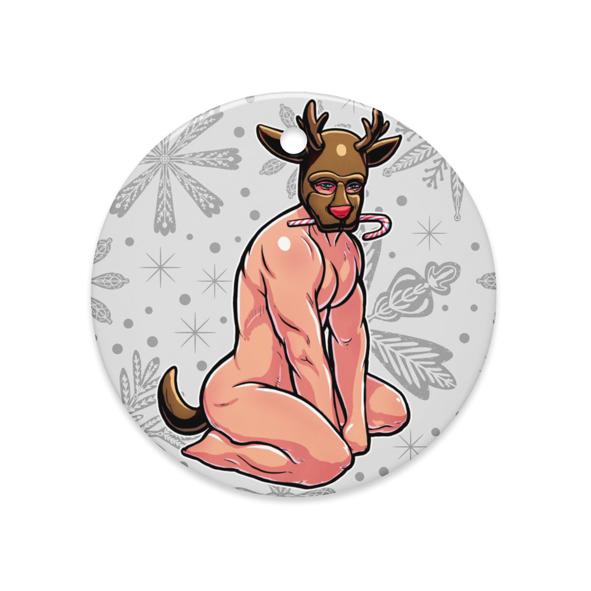 Reindeer Games (Ceramic ornament)-Ceramic Ornament-Swish Embassy