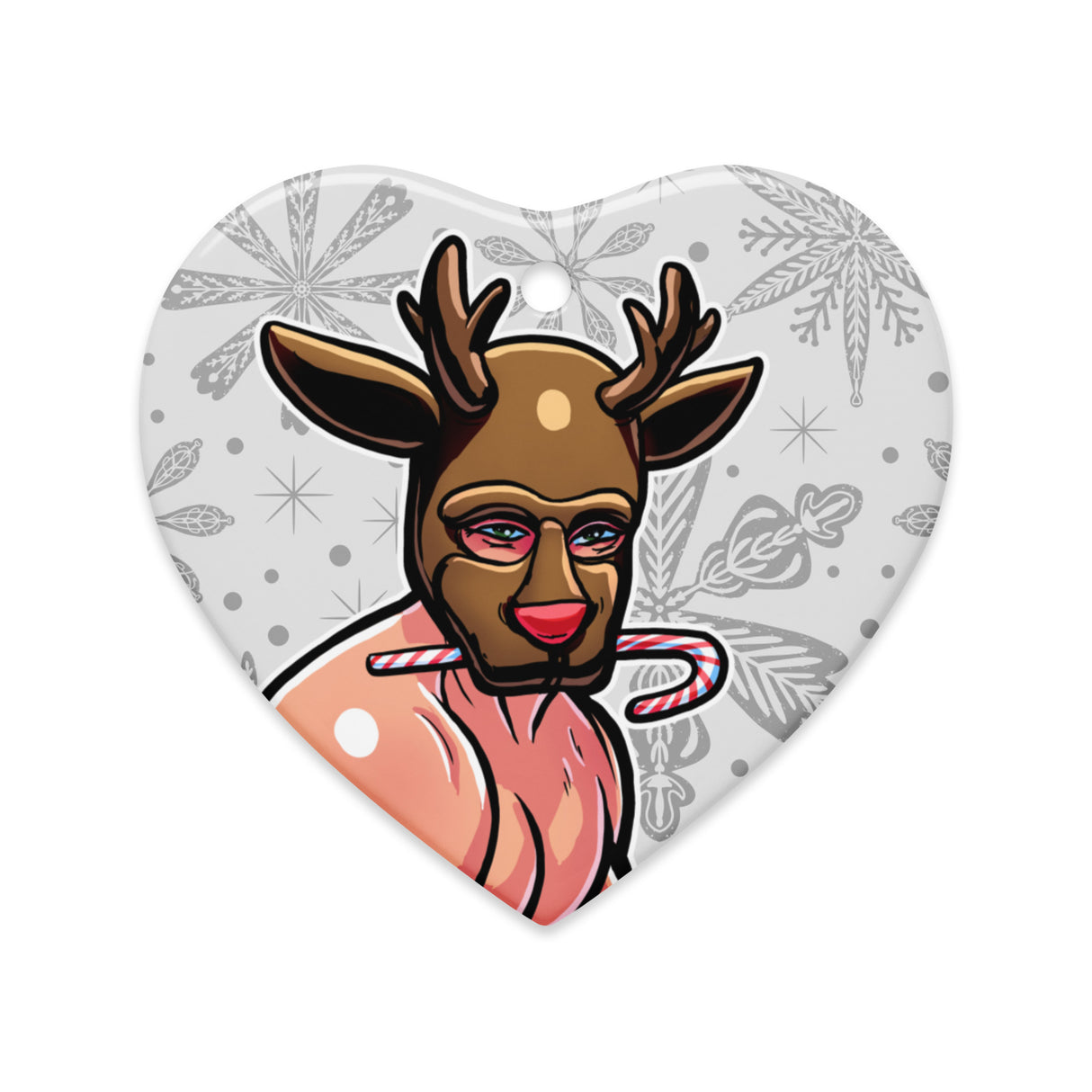 Reindeer Games (Ceramic ornament)-Ceramic Ornament-Swish Embassy