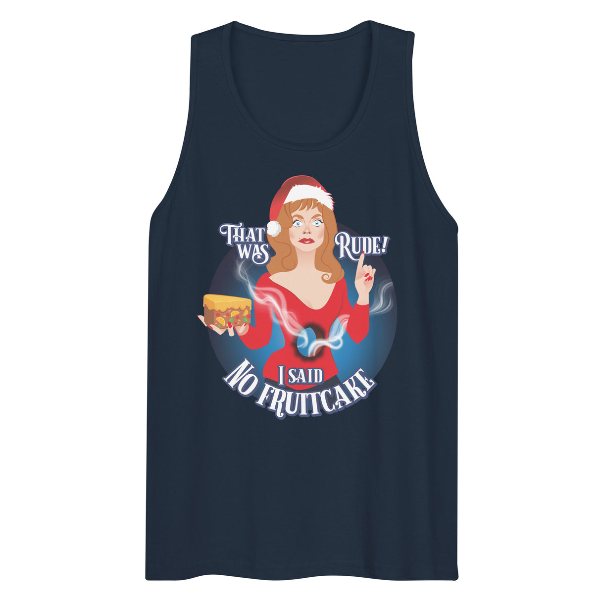 Rude Fruitcake (Tank top)-Christmas Tank Tops-Swish Embassy