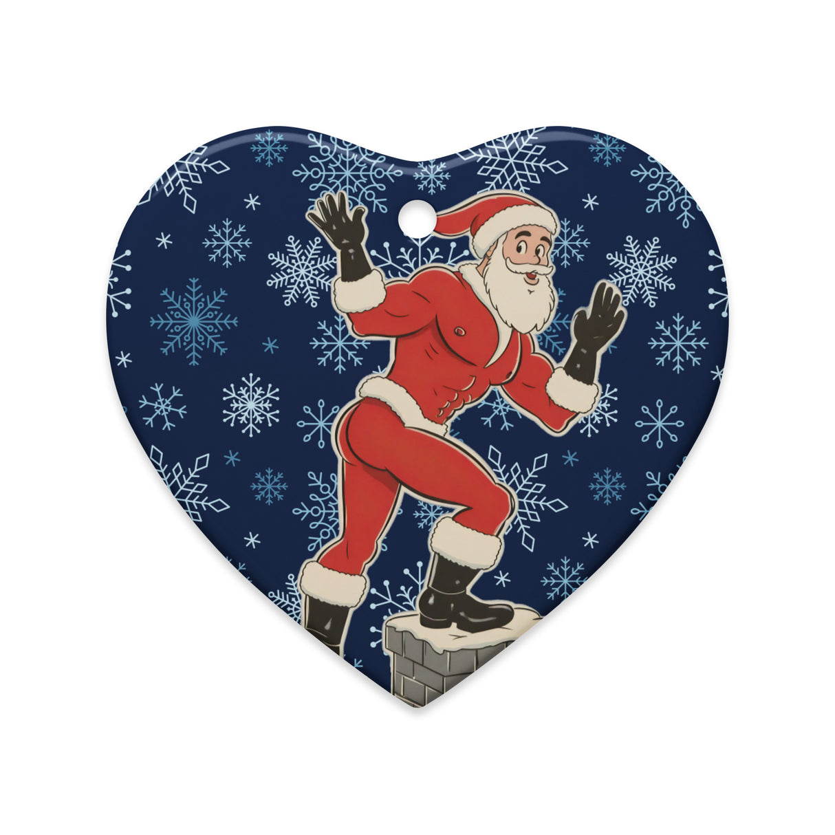 Stuffin' Your Chimney (Ceramic ornament)-Ceramic Ornament-Swish Embassy