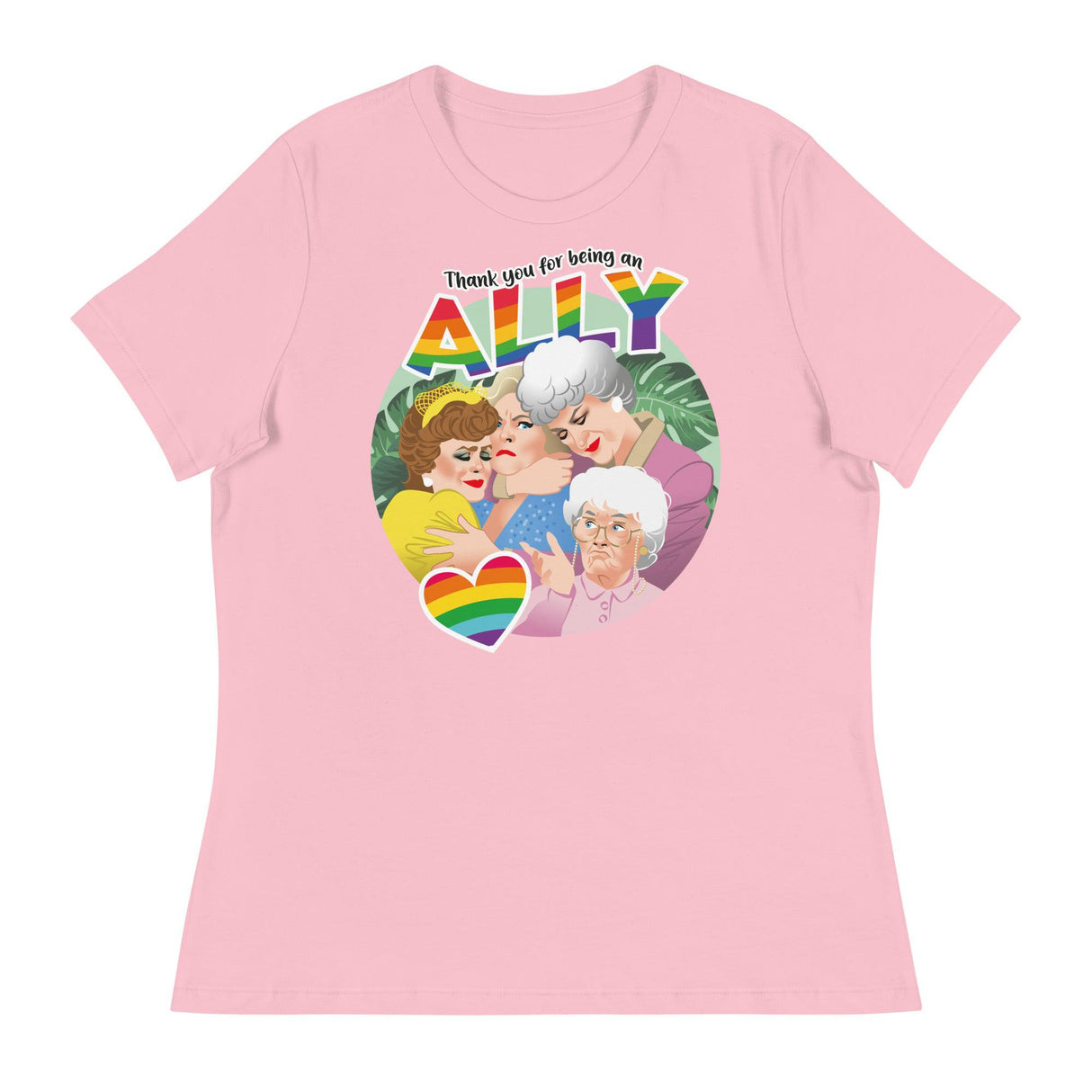 Thank You for Being an Ally (Women's Relaxed T-Shirt)-Women's T-Shirts-Swish Embassy