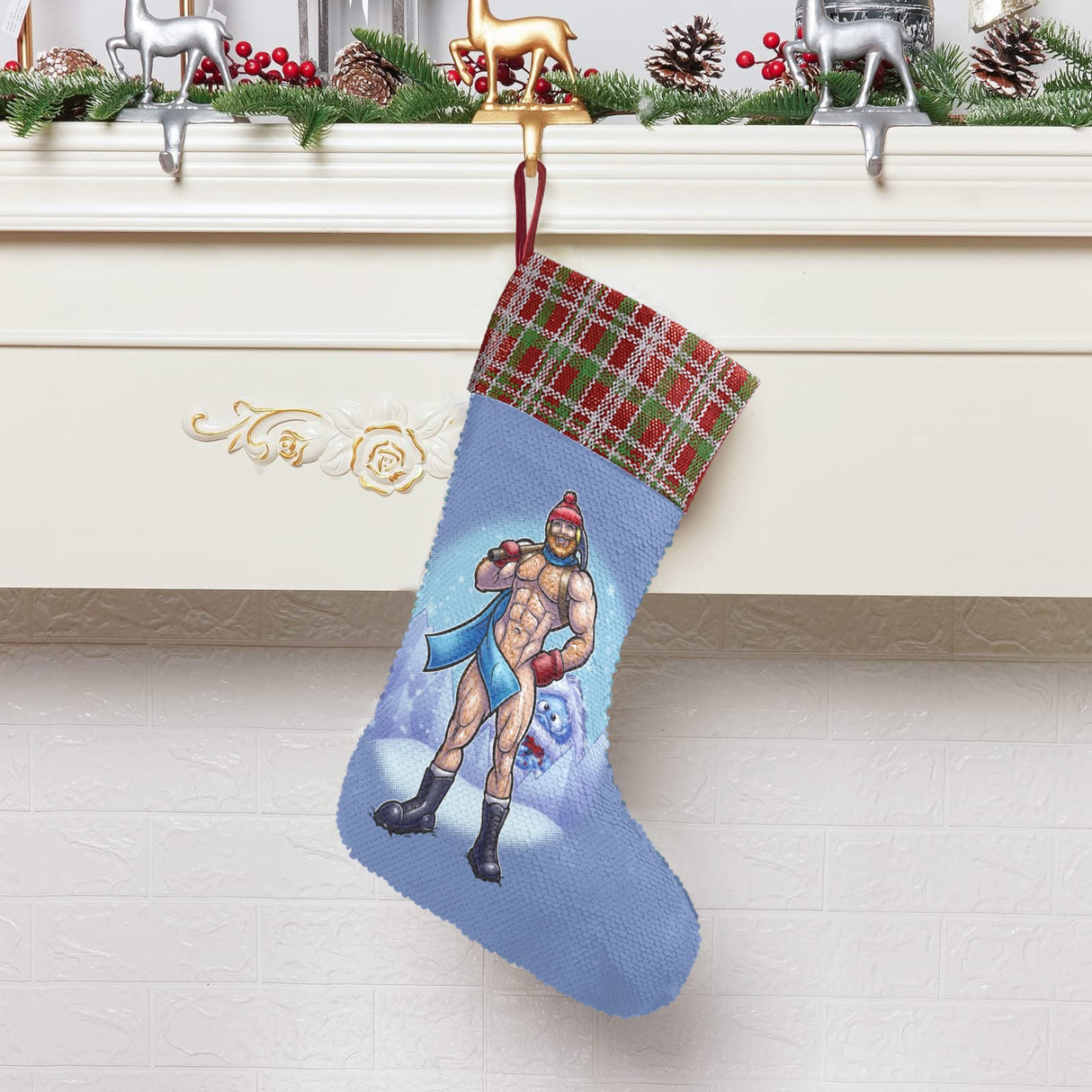 The North Remembers (Sequin Christmas Stocking)-Christmas Stockings-Swish Embassy