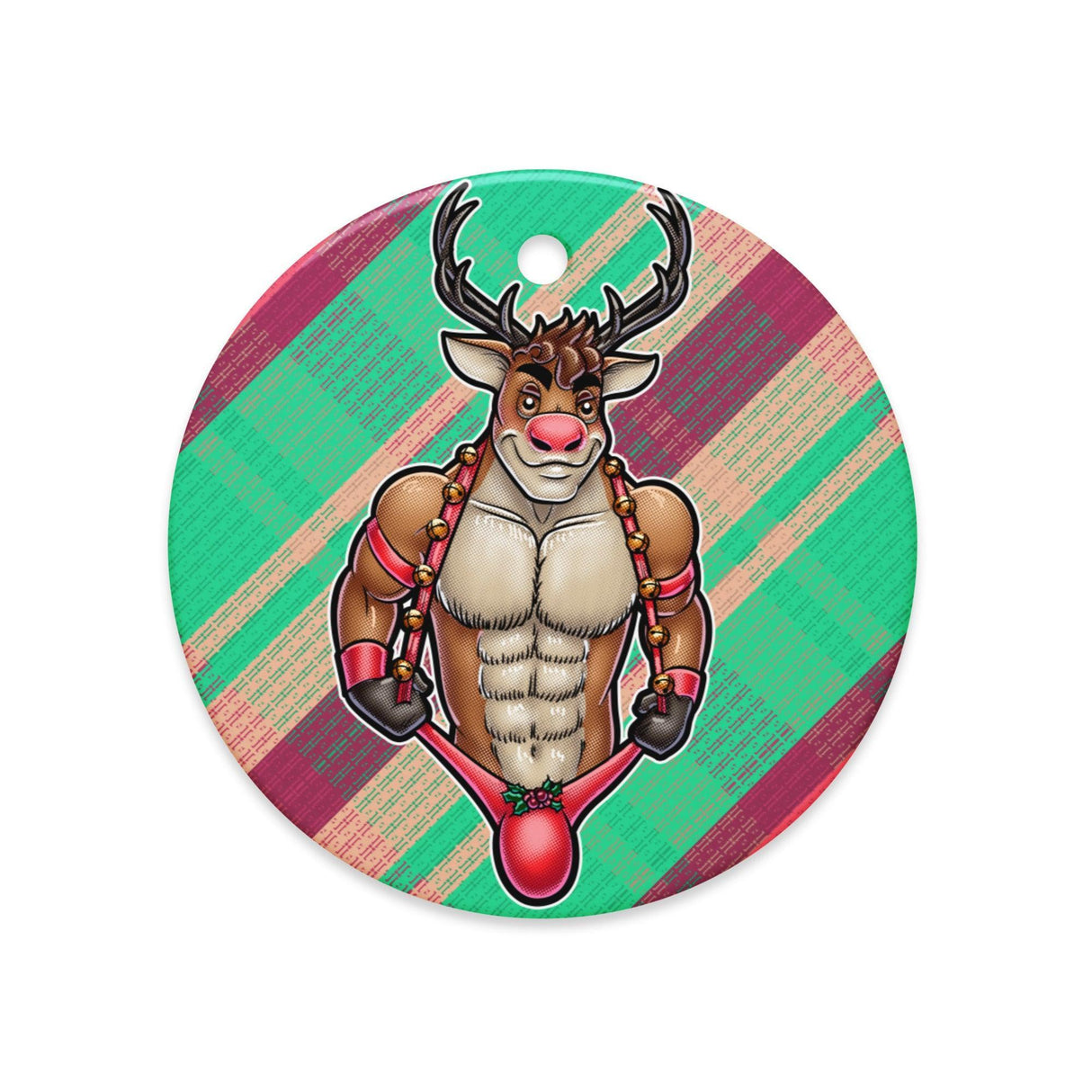 The Reindeer Loved Him (Ceramic ornament)-Ceramic Ornament-Swish Embassy