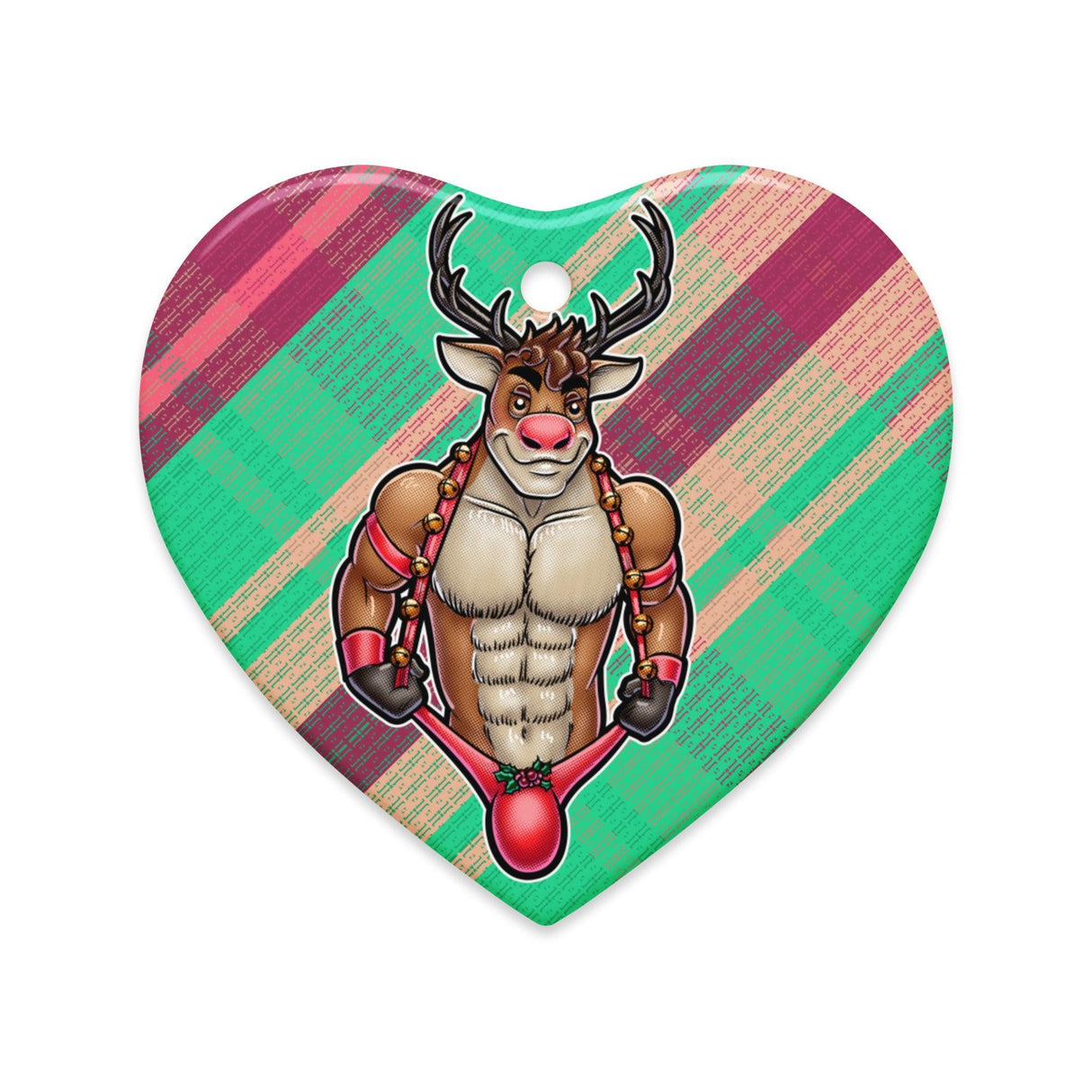 The Reindeer Loved Him (Ceramic ornament)-Ceramic Ornament-Swish Embassy