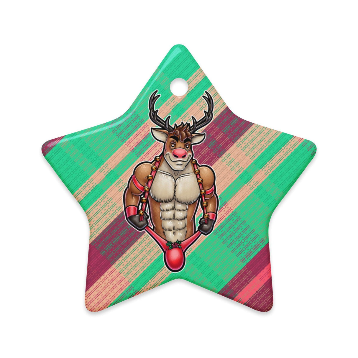 The Reindeer Loved Him (Ceramic ornament)-Ceramic Ornament-Swish Embassy