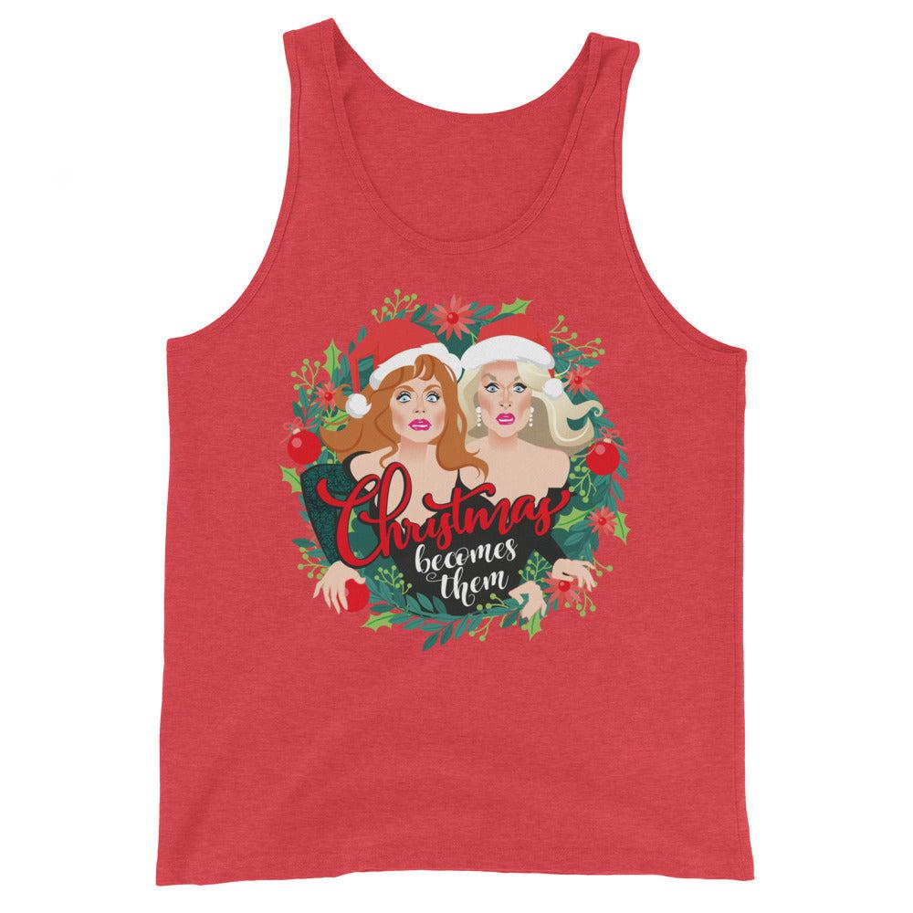Xmas Becomes Them (Tank Top)-Christmas Tank Tops-Swish Embassy