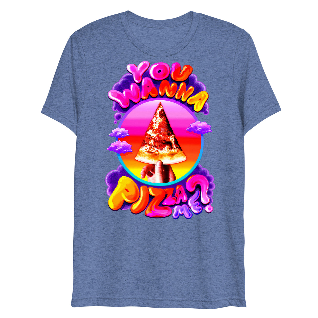 You Wanna Pizza Me? (Triblend)-Triblend T-Shirt-Swish Embassy