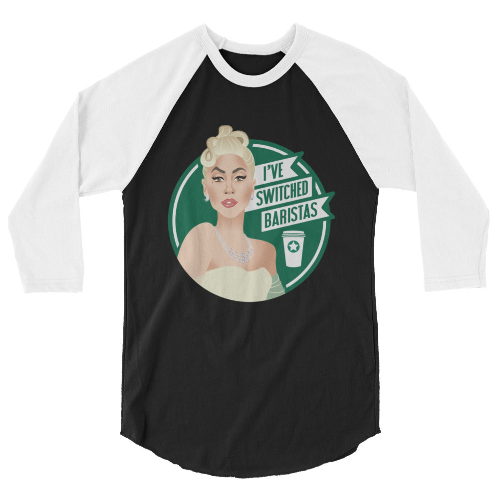 I've Switched Baristas (Raglan) - Black/White