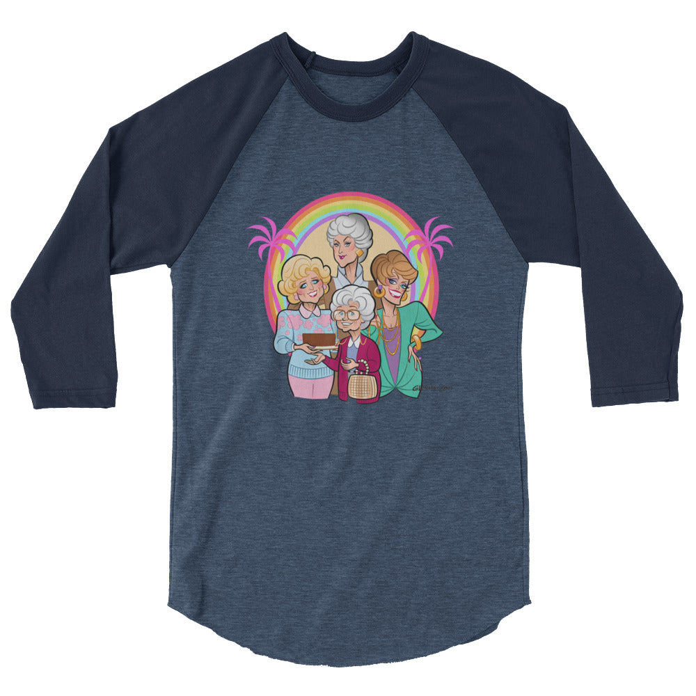 Miami is Proud (Raglan) - Heather Denim/Navy