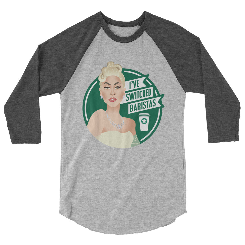 I've Switched Baristas (Raglan) - Heather Grey/Heather Charcoal