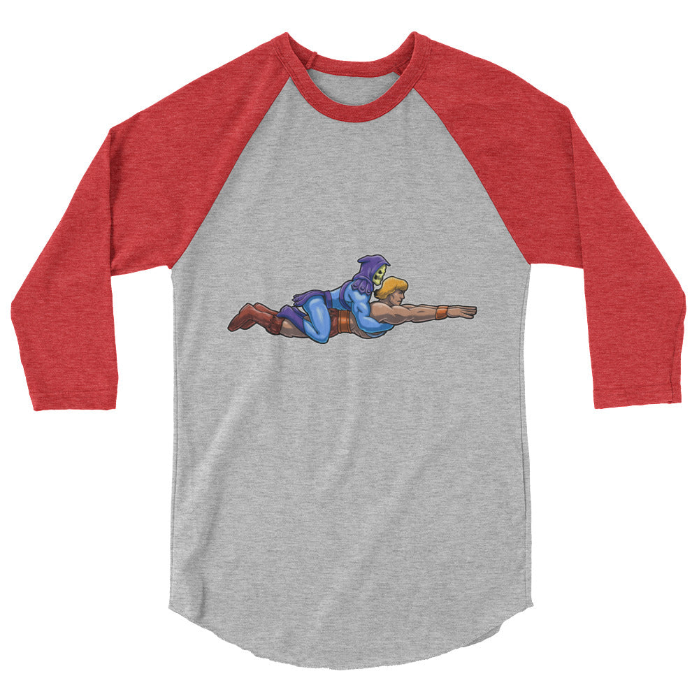 Ambiguously Gay (Raglan) - Heather Grey/Heather Red