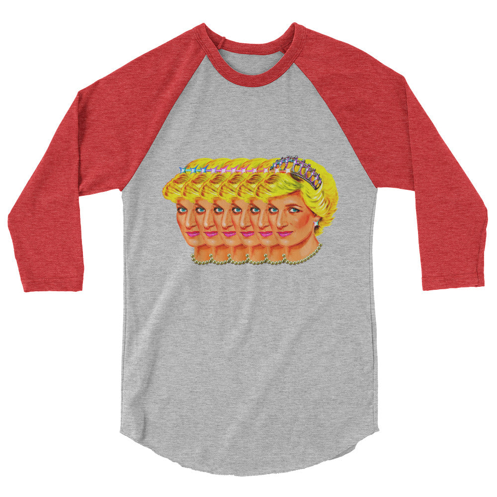 Side-Di (Raglan) - Heather Grey/Heather Red