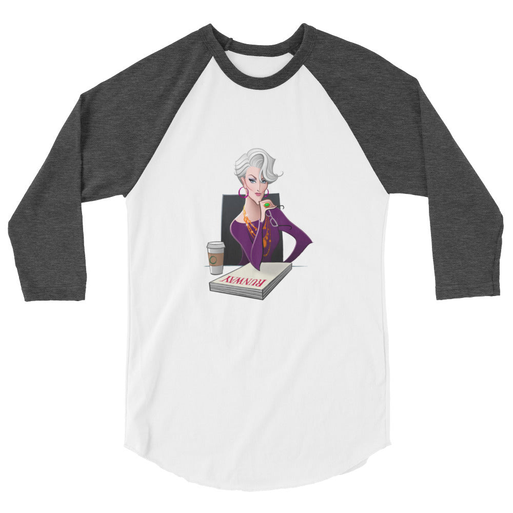 Dragon Lady (Raglan) - White/Heather Charcoal