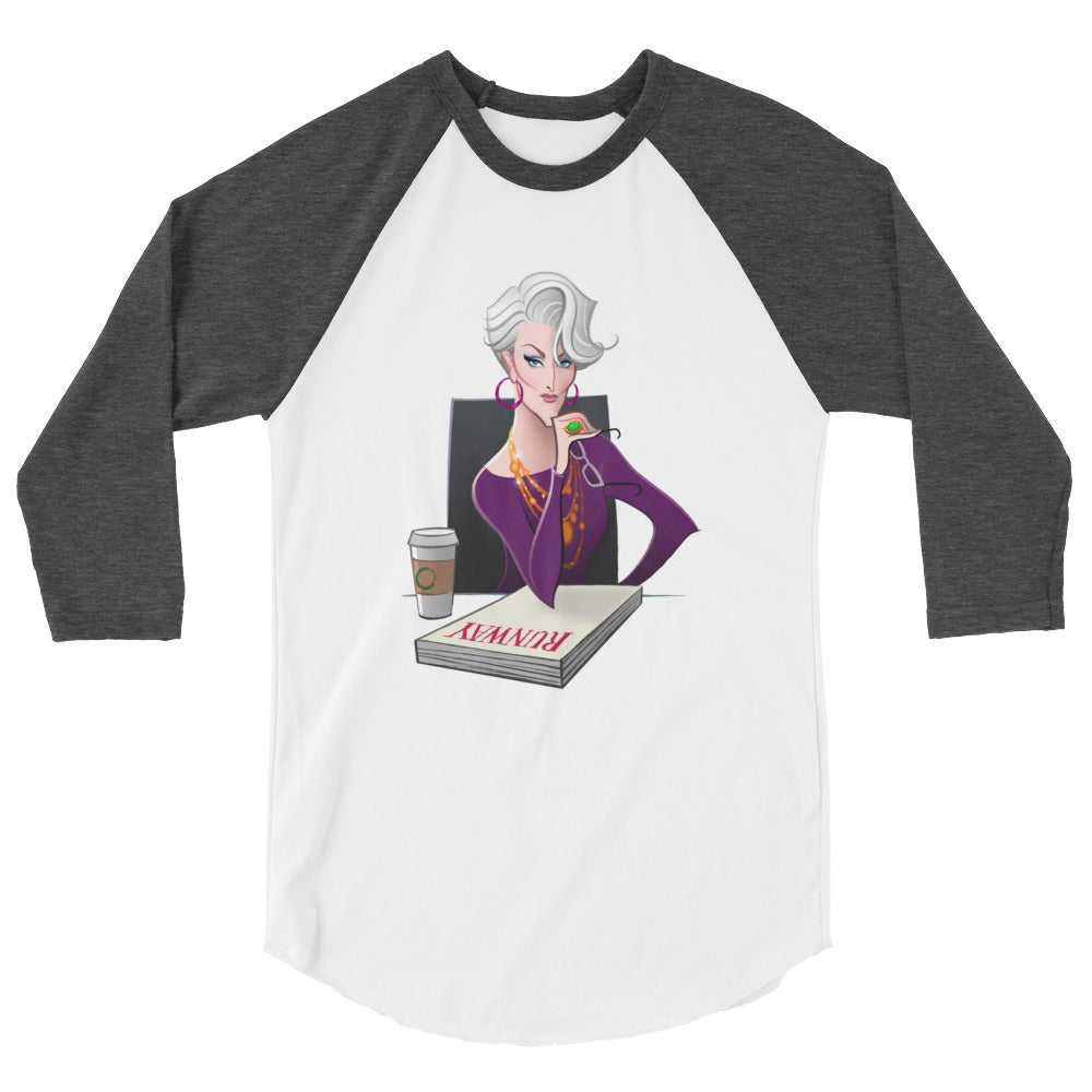 Dragon Lady (Raglan) - White/Heather Charcoal