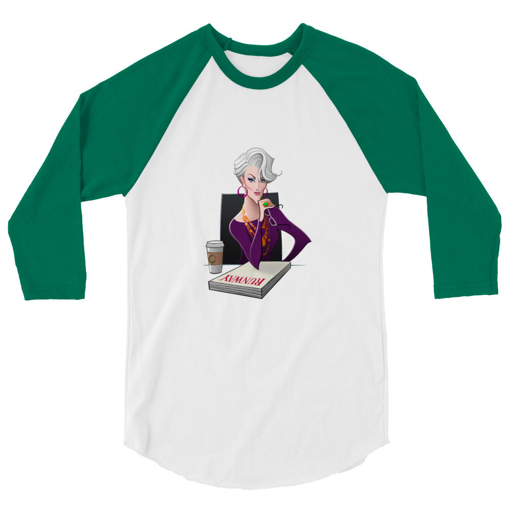 Dragon Lady (Raglan) - White/Kelly
