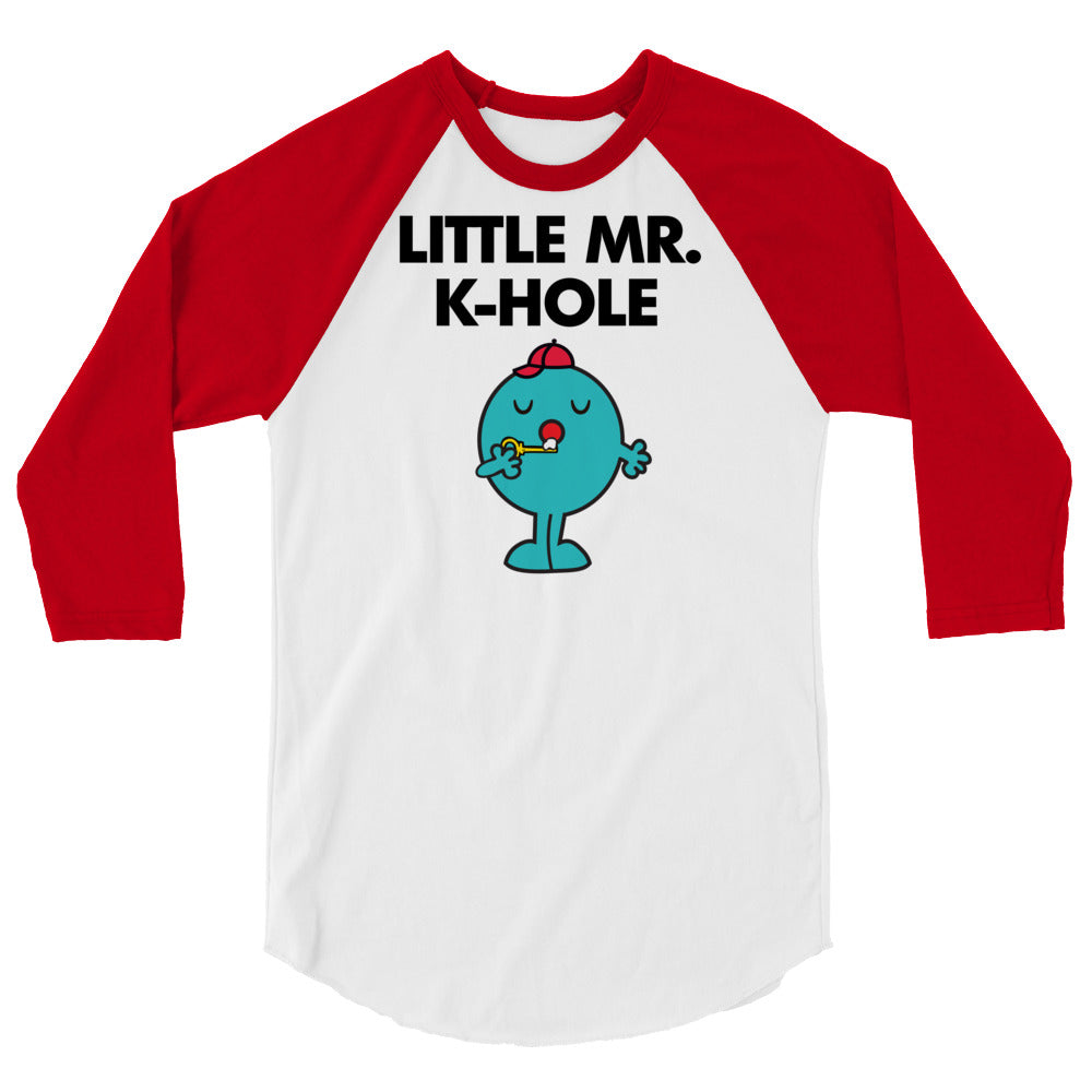 Little Mr. K-Hole (Raglan) - White/Red