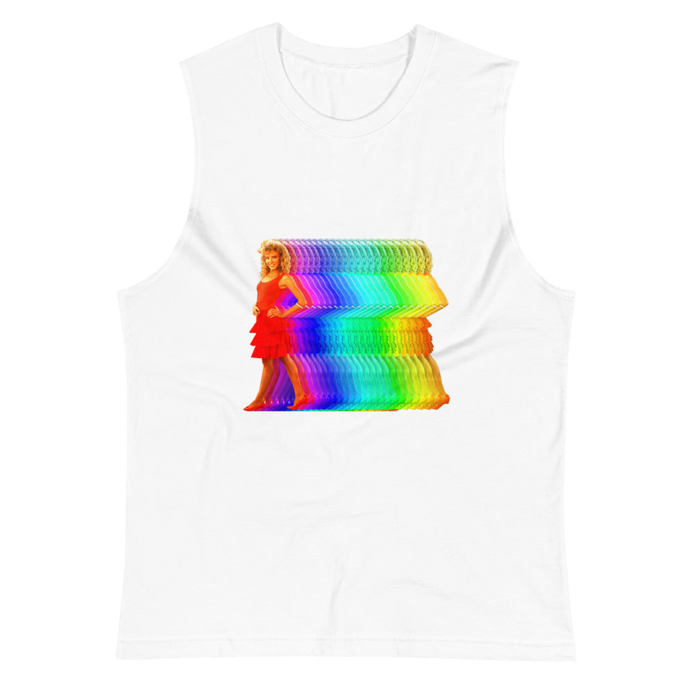 Can’t Get Hue Outta My Head (Muscle Shirt) - White