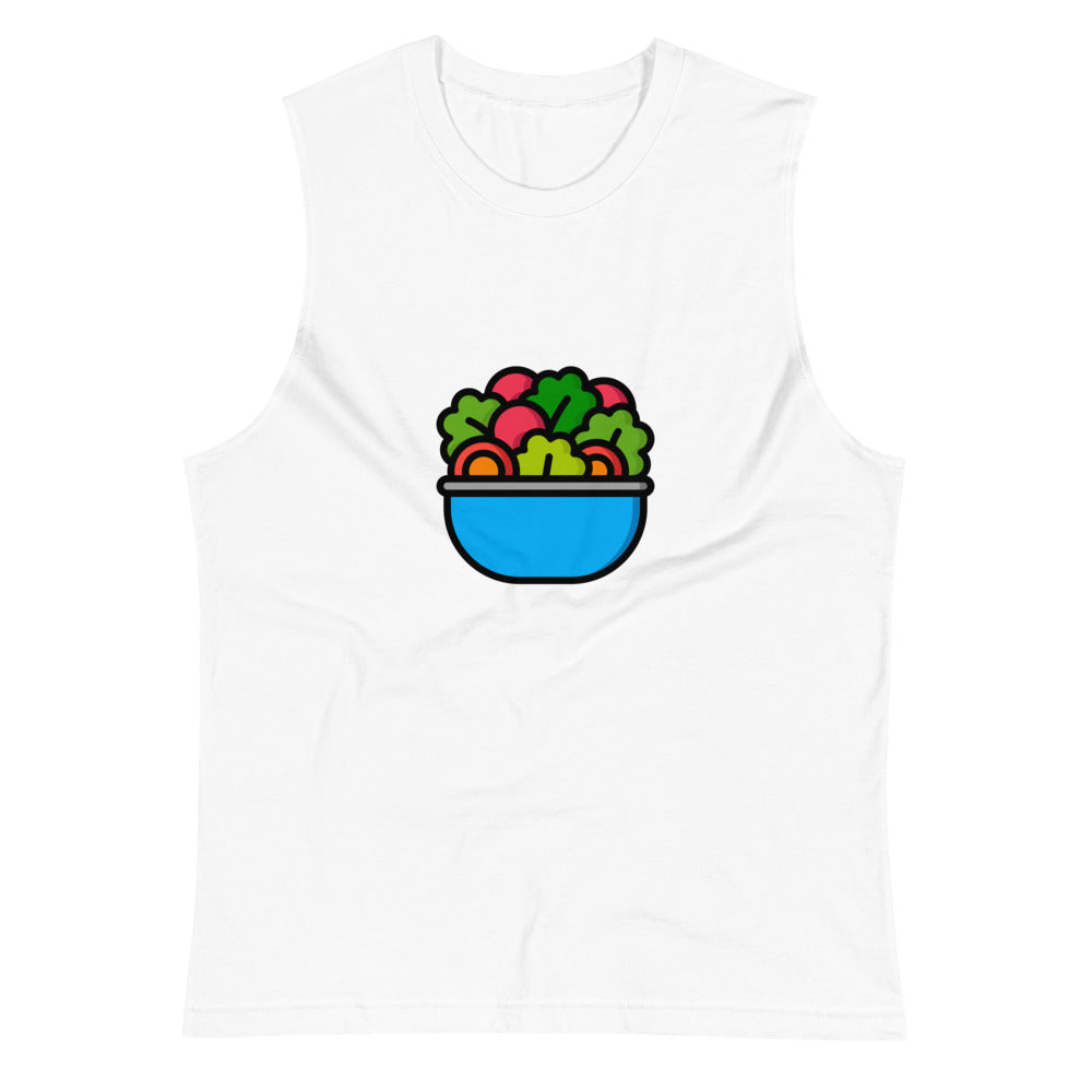 Right in Front of my Salad? (Muscle Shirt) - White