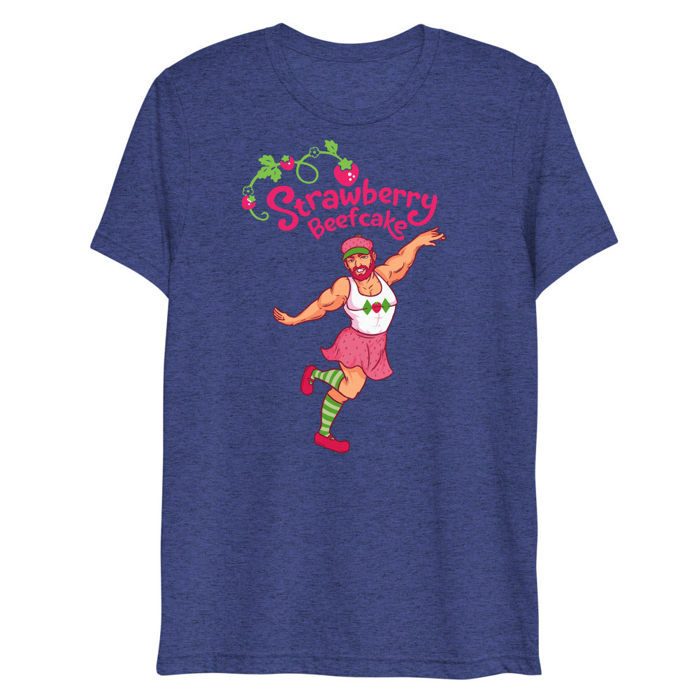 Strawberry Beefcake (Triblend) - Navy Triblend
