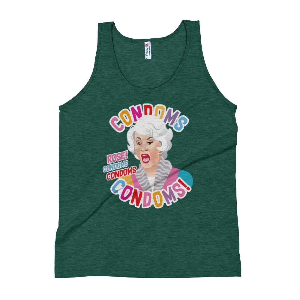Condoms! (Triblend Tank Top)-Tank Top-Swish Embassy
