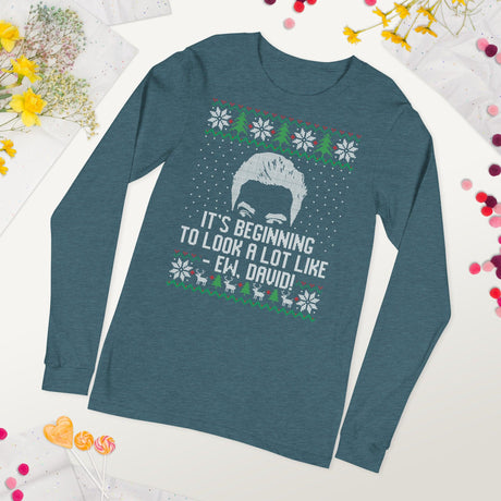 Ew David (Ugly Christmas)-T-Shirts-Swish Embassy