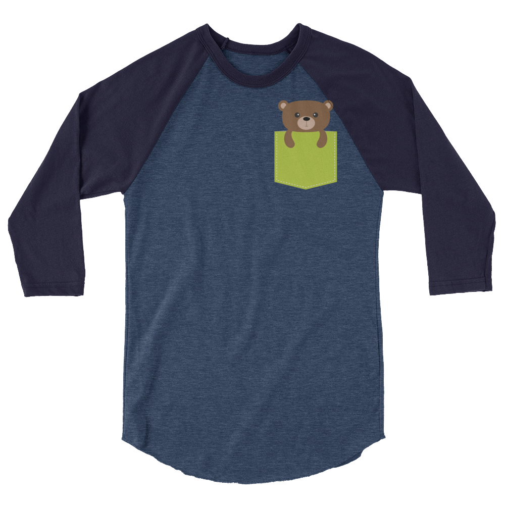 Faux Pocket Bear (Raglan)-Raglan-Swish Embassy