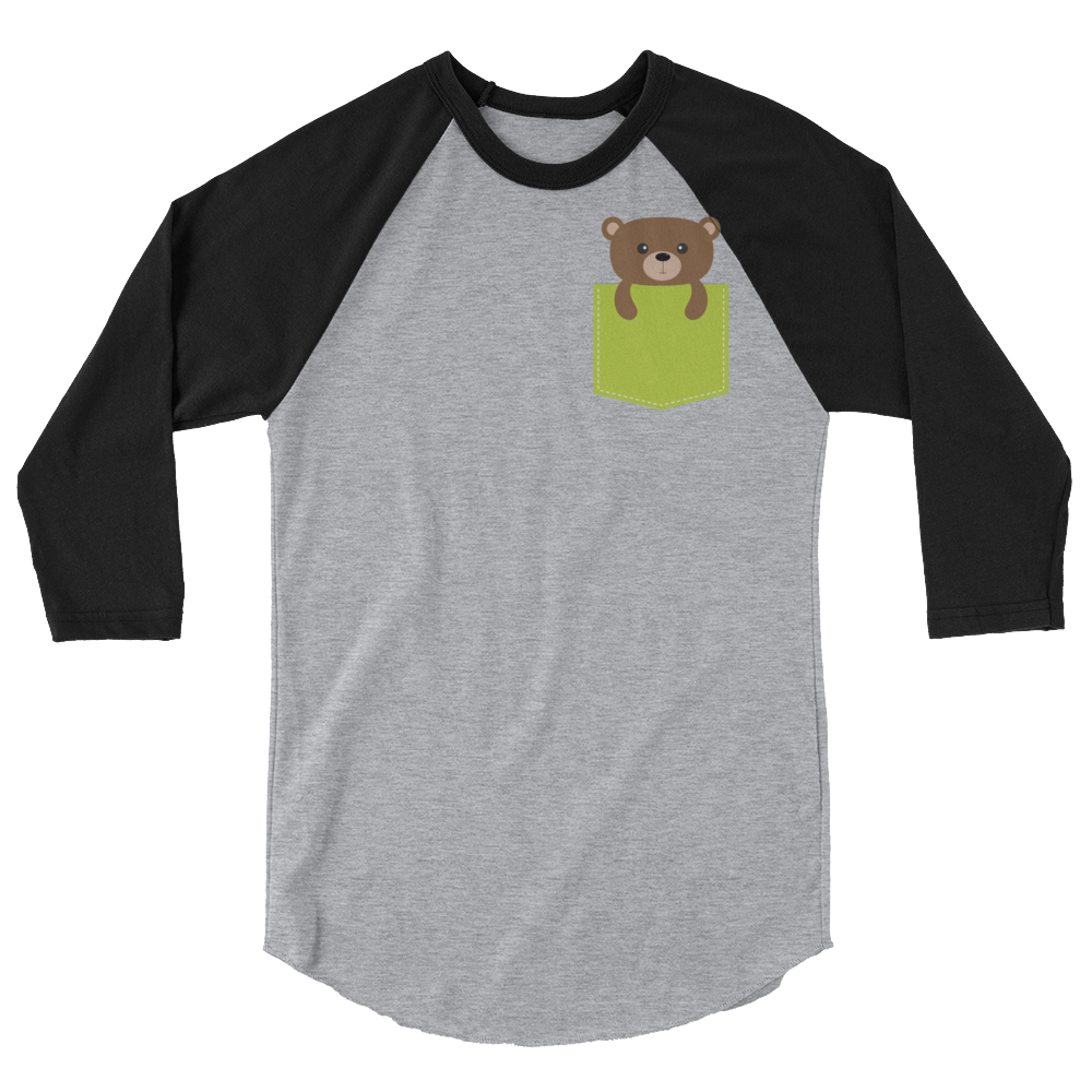 Faux Pocket Bear (Raglan)-Raglan-Swish Embassy