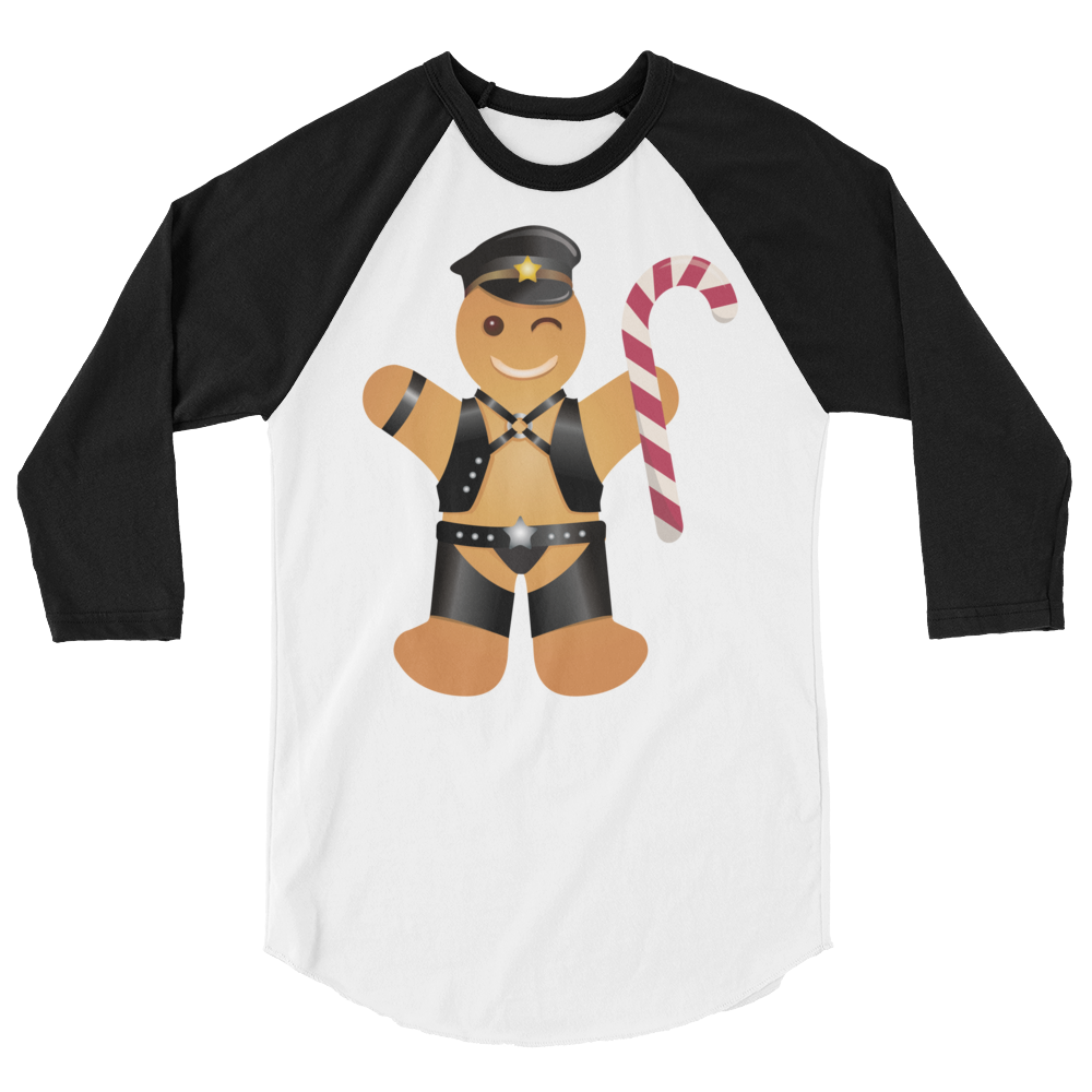 Gingerbread Leather Man (Raglan)-Raglan-Swish Embassy