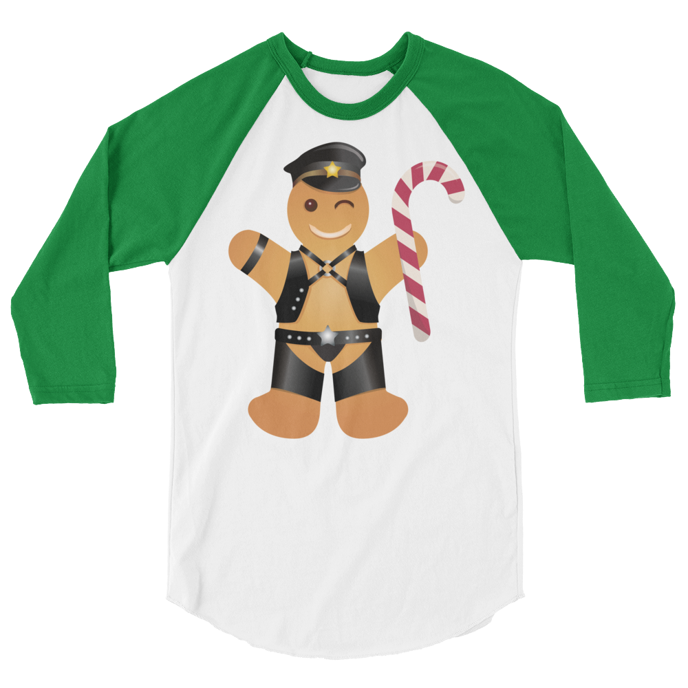 Gingerbread Leather Man (Raglan)-Raglan-Swish Embassy