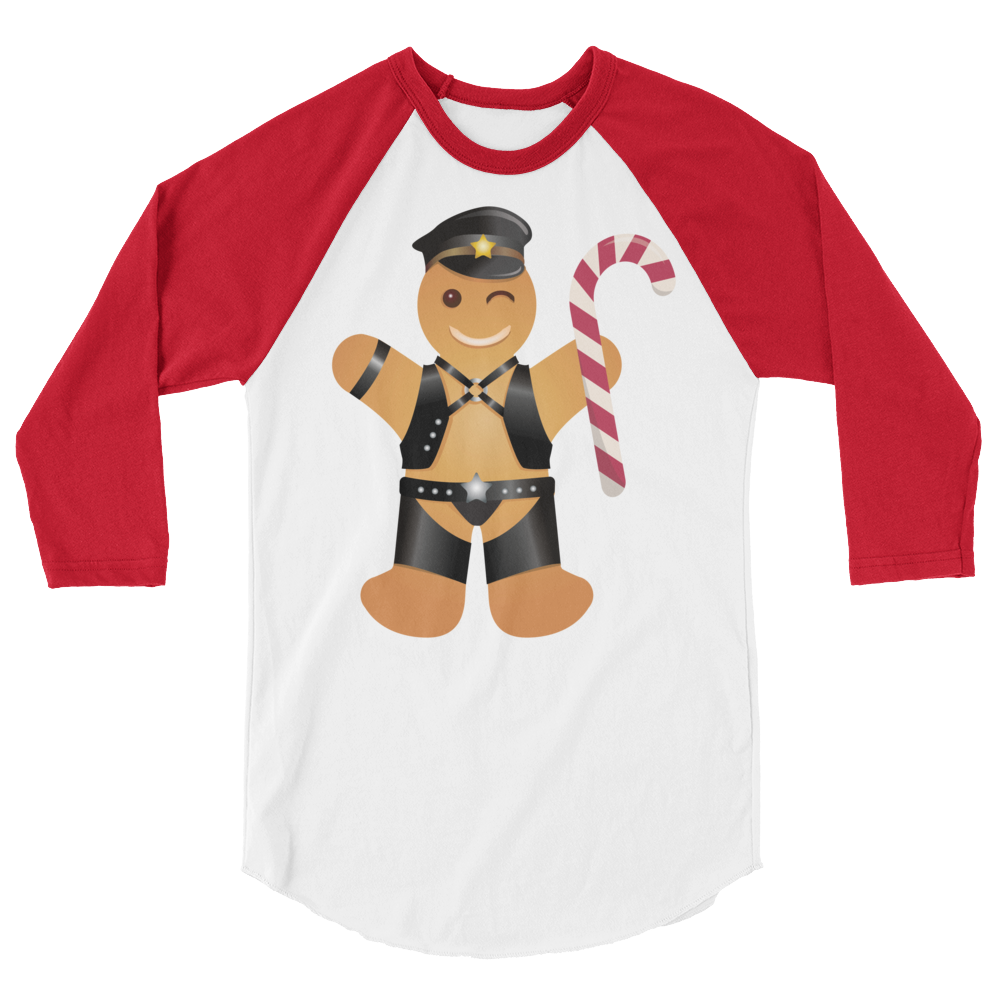 Gingerbread Leather Man (Raglan)-Raglan-Swish Embassy