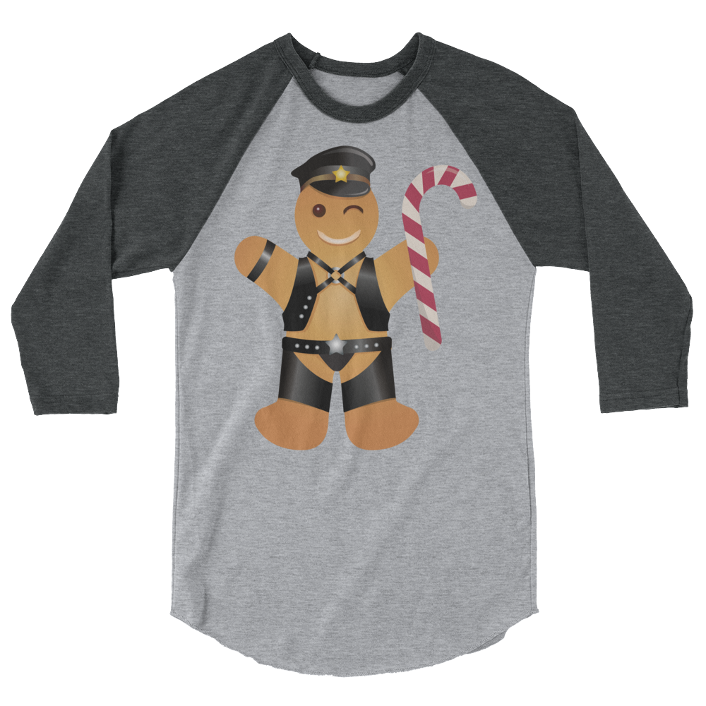 Gingerbread Leather Man (Raglan)-Raglan-Swish Embassy
