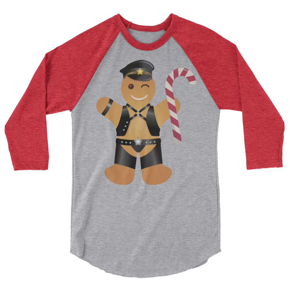 Gingerbread Leather Man (Raglan)-Raglan-Swish Embassy