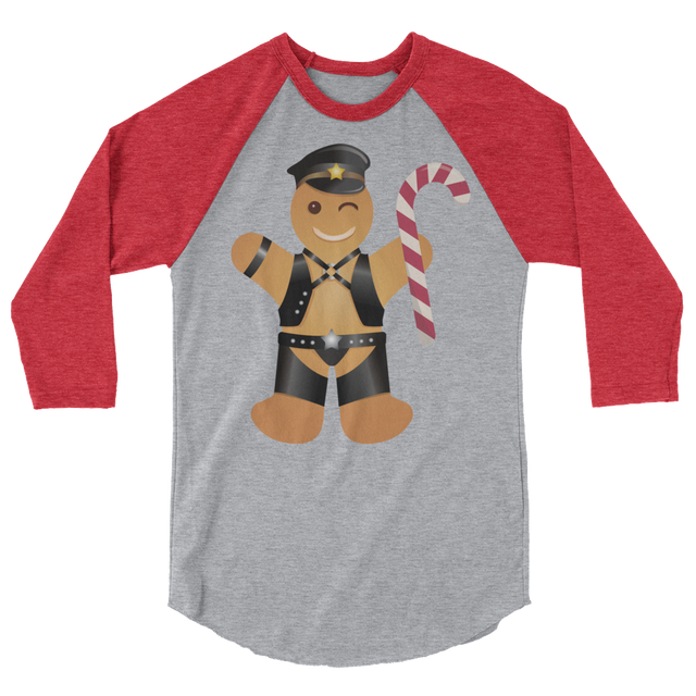 Gingerbread Leather Man (Raglan)-Raglan-Swish Embassy