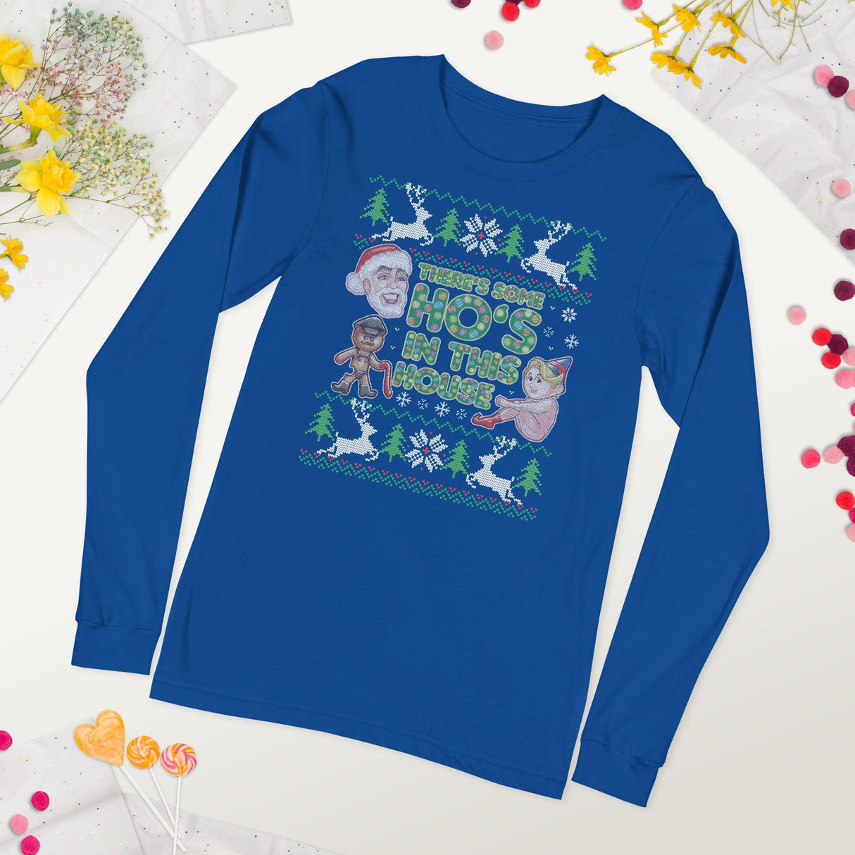 Hos In This House (Ugly Christmas)-Christmas T-Shirts-Swish Embassy