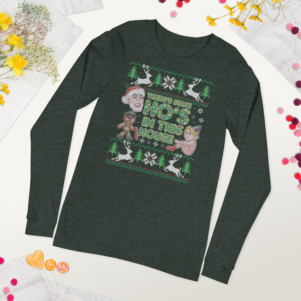 Hos In This House (Ugly Christmas)-Christmas T-Shirts-Swish Embassy