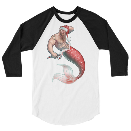 Merman Christmas (Raglan)-Raglan-Swish Embassy