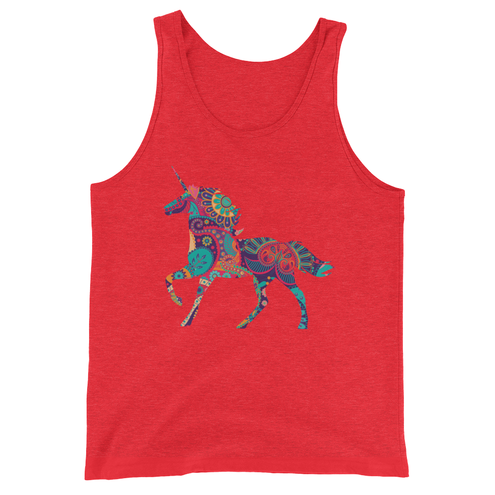 Paisley Unicorn (Tank Top)-Tank Top-Swish Embassy
