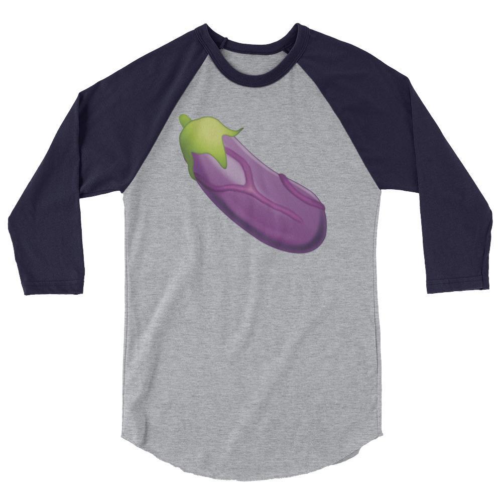 Veiny Eggplant Emoji (Raglan)-Raglan-Swish Embassy